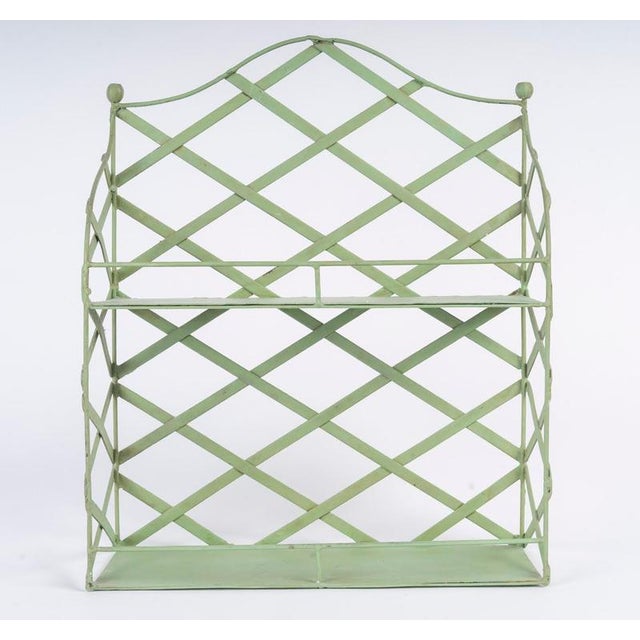Small Painted Metal Shelf, 1950s For Sale - Image 4 of 6