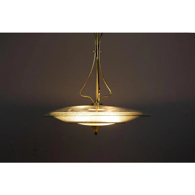 Italian Pendant Lamp in Glass, 1950s For Sale - Image 9 of 10