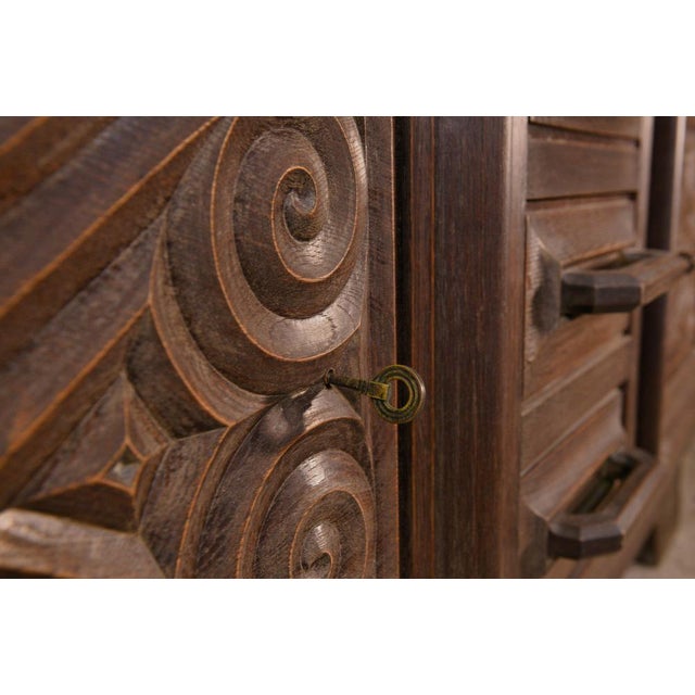 Oak Sideboard by André Le Picard, 1950s For Sale - Image 9 of 10