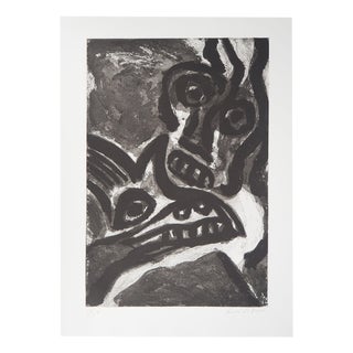 Bengt Lindstrom, Man and Animal, Original Engraving For Sale