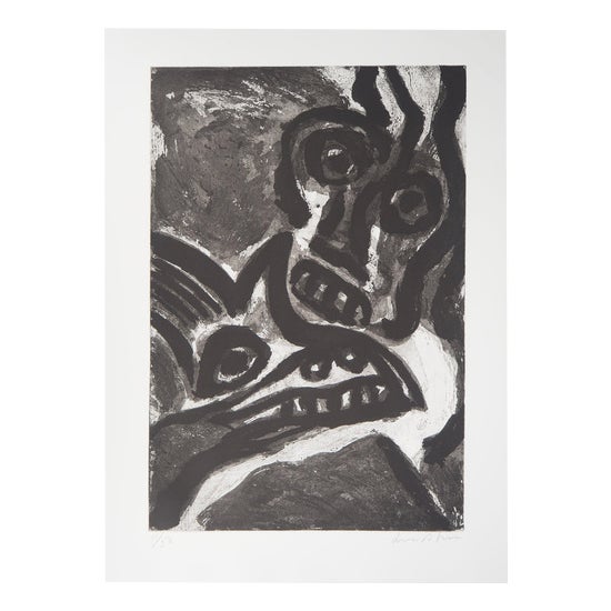 Bengt Lindstrom, Man and Animal, Original Engraving For Sale