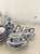 Ceramic Vintage Miniature Blue and White Porcelain Tea Set - 21 Pieces For Sale - Image 7 of 11