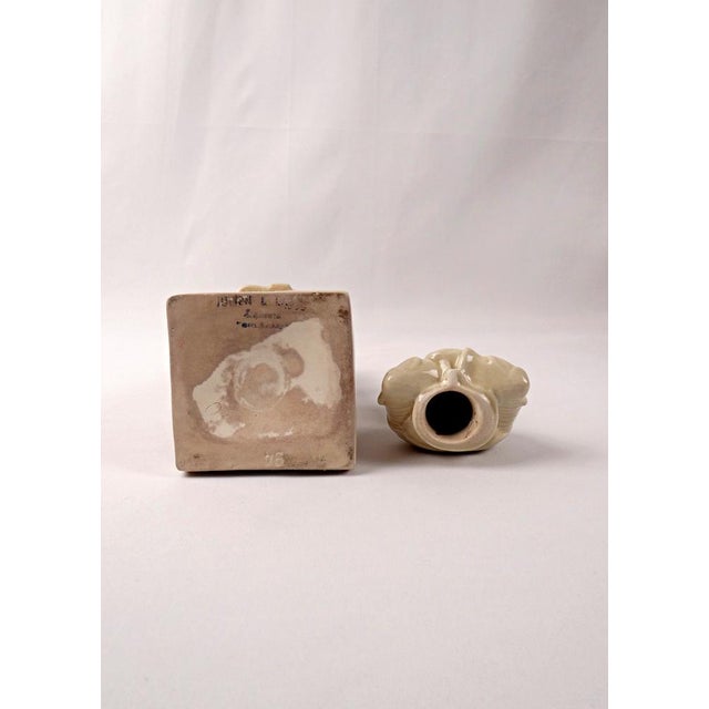 Crackled Earthenware Jeanne d'Arc Liqueur Decanter, 1950s For Sale - Image 10 of 14