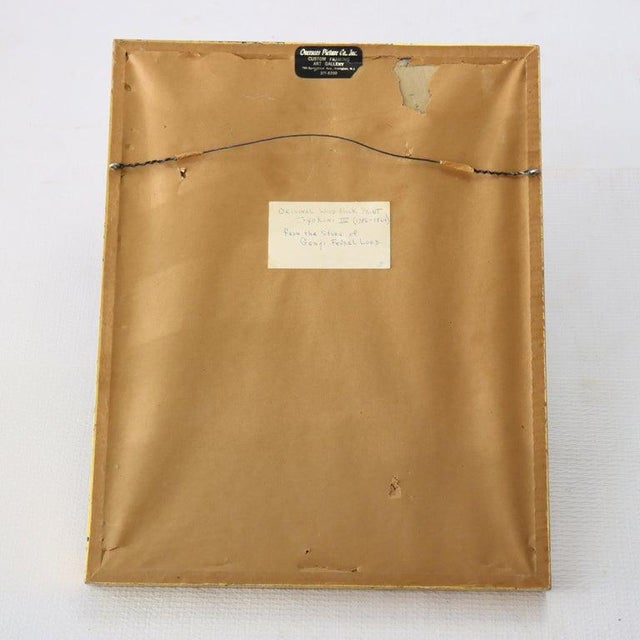 Wood Antique Japanese Kuniyoshi's Wood Block Print “The Floating Bridge of Dreams” For Sale - Image 7 of 8