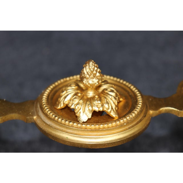 French Louis XV Style Ormolu and Marble Top Side Table in Manner Weisweiller For Sale In Philadelphia - Image 6 of 10