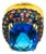 Bochic “Orient” Vintage London Blue Topaz & Multi Sapphire Ring Set In 18 K Gold For Sale