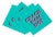 Mahjong Crack Bam Dot Acqua Pink Cotton Sateen Cocktail Napkins, Set of 4 For Sale