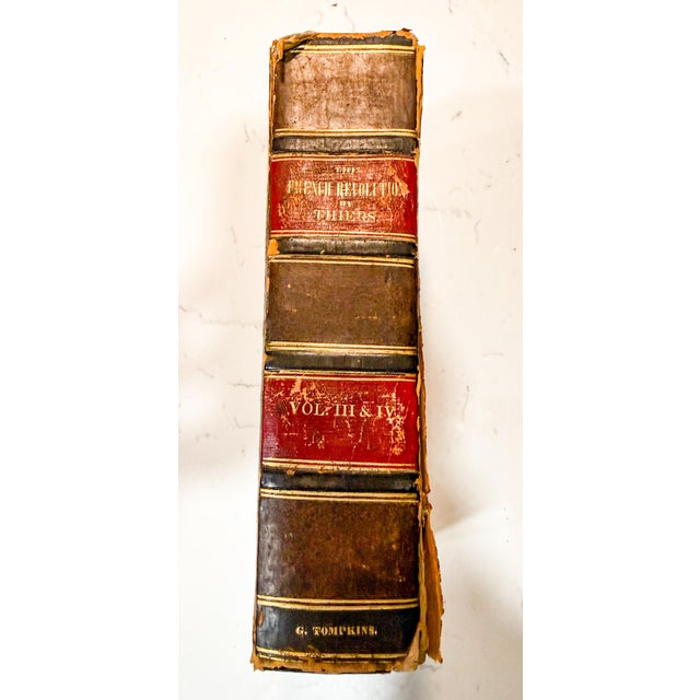 French Set of Vintage French Revolution Books. Volume 1-4 For Sale - Image 3 of 8