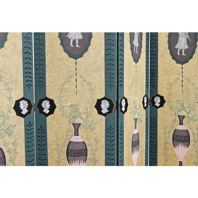 English Early 20th Century Bloomsbury Group Folding Screen For Sale - Image 9 of 15