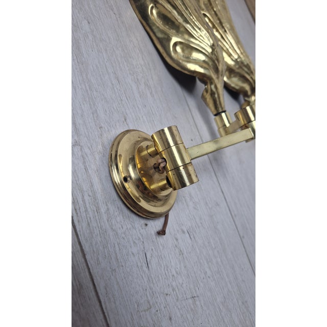 Mid-Century Modern Brass Wall Lamps by Carlo Giorgi for Bottega Gadda, 1960s, Set of 2 For Sale - Image 3 of 12