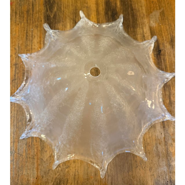 VTG Murano Glass Ceiling Pendant Light Globe Shade 1960s Barovier Venini 14.5” For Sale - Image 6 of 12