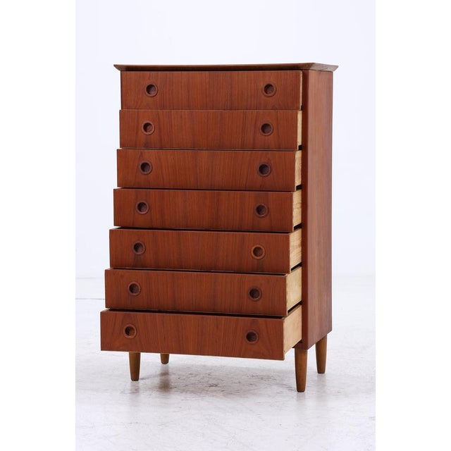 Mid-Century Danish Teak Chest of Drawers, 1960s-1970s For Sale - Image 5 of 11