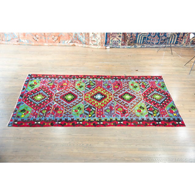 Mid-20th Century Turkish Kilim Rug For Sale - Image 4 of 14