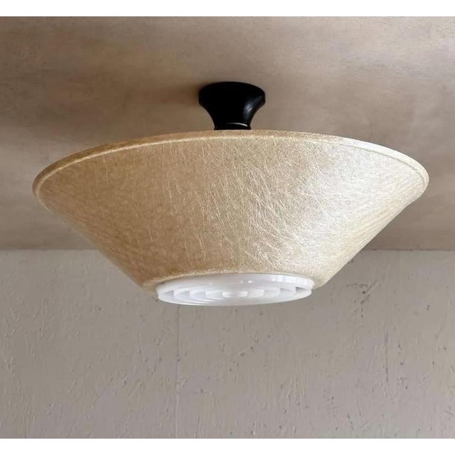 Fiberglass Ceiling Lamp by Louis Kalff for Philips, 1950s For Sale - Image 3 of 3