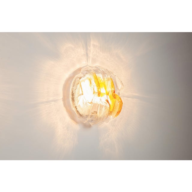 Ivory Murano Glass Wall Lamps, 1970s, Set of 3 For Sale - Image 8 of 16