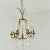 French Vintage Petite Brass & Crystal Chandelier For Sale - Image 10 of 12