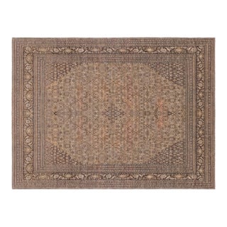 Antique Persian Tabriz Handmade Wool Carpet For Sale