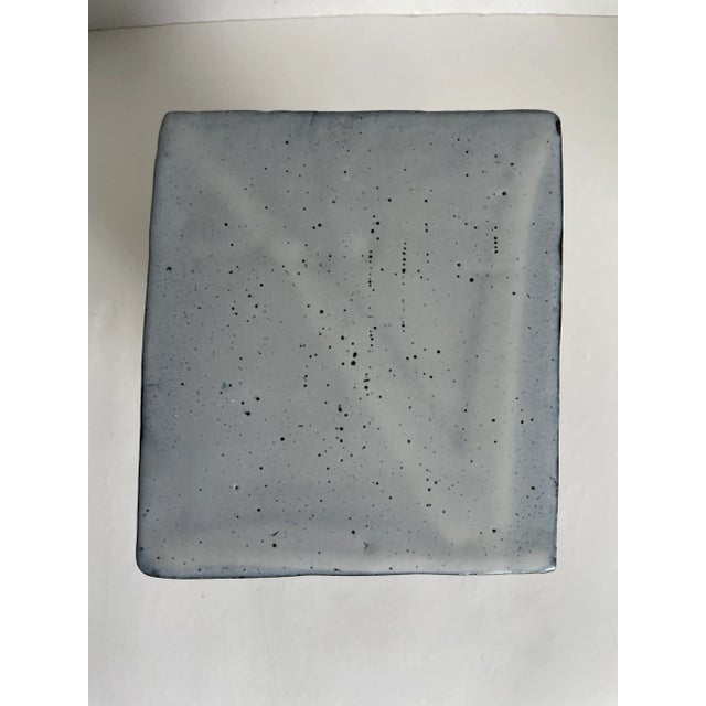Vintage Handmade Glazed Pottery Three Pieces Box For Sale - Image 11 of 12