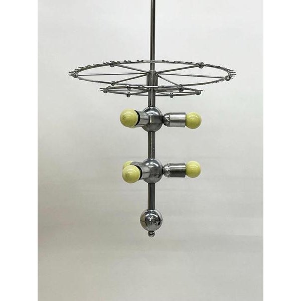 Yellow Chrome Molecule Pendant Lamp, 1970s For Sale - Image 8 of 11