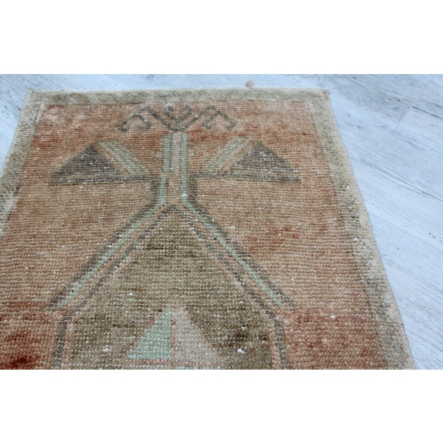 Textile Vintage Turkish Kilim Rug - 20"x38" For Sale - Image 7 of 10