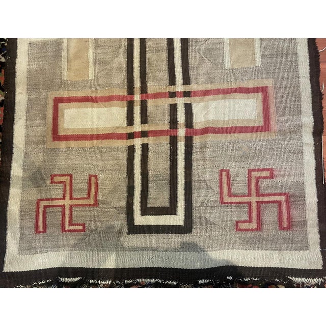 1900s, Handmade Antique Native-American Navajo Rug 3.8' X 6.1' For Sale In New York - Image 6 of 6