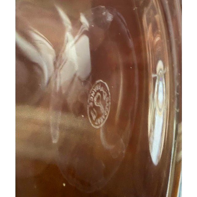 Baccarat Late 20th Century Baccarat Three Ring Neck Decanter and Original Stopper (Discontinued). Signed. For Sale - Image 4 of 4