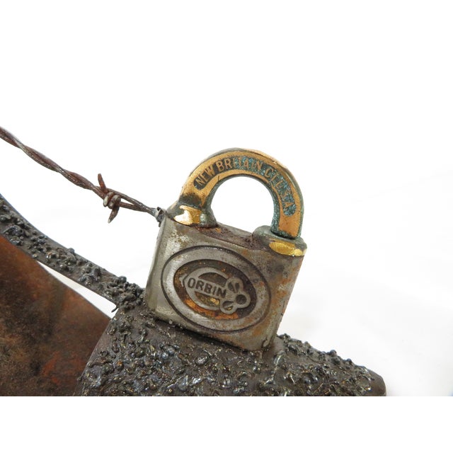 Gray Steampunk "Steel Toe Stilettos" by Micki Voorhies ~ Recycled Metal Art Sculpture For Sale - Image 8 of 15