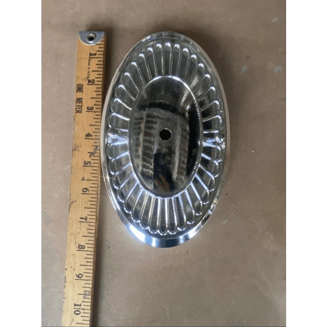 Vintage Swarovsky Lighting Ltd. Metal Sconce Plates For Sale In Pittsburgh - Image 6 of 6