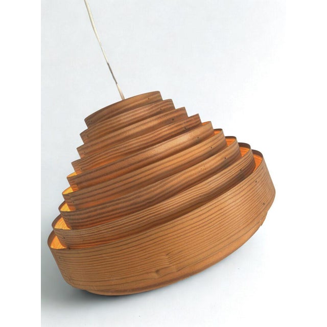 Atmospheric lamp made from natural material by hans-agne jakobsson. the organically shaped shade is crafted from thinly...