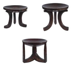 Trio of Vintage African Stools (Ethiopian)