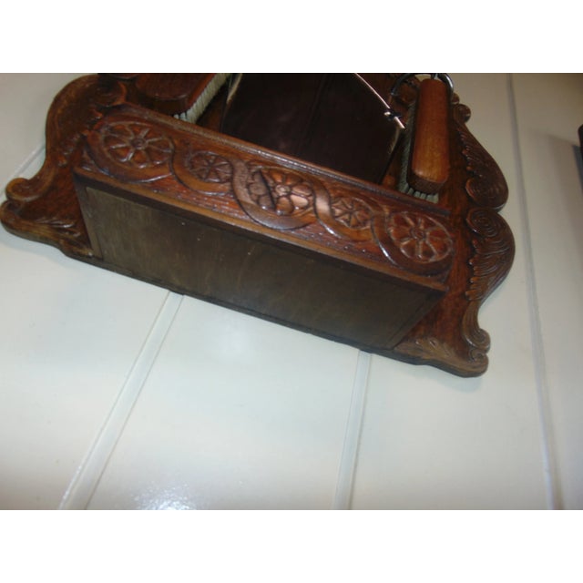 1950s Mid-Century Wooden Rack with Clothes Brushes For Sale - Image 5 of 6