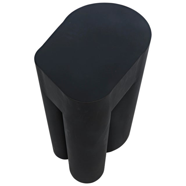 Noir NOIR Blair Side Table in Black Metal For Sale - Image 4 of 9