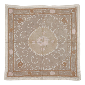 Handmade Uzbek Suzani Tablecloth 4'9'' X 5'3''