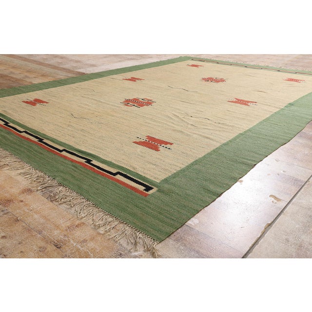 Textile Vintage Finnish Rollakan Rug, 07'07 X 11'00 For Sale - Image 7 of 10