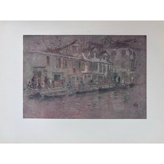 After James McNeill Whistler, Venice. 1904 Chromolithograph Antique Print. Limited Edition For Sale In Boston - Image 6 of 8