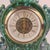 Vintage West German Green & Turquoise Ceramic Mantel Clock, Baroque Rococo Style For Sale - Image 11 of 13