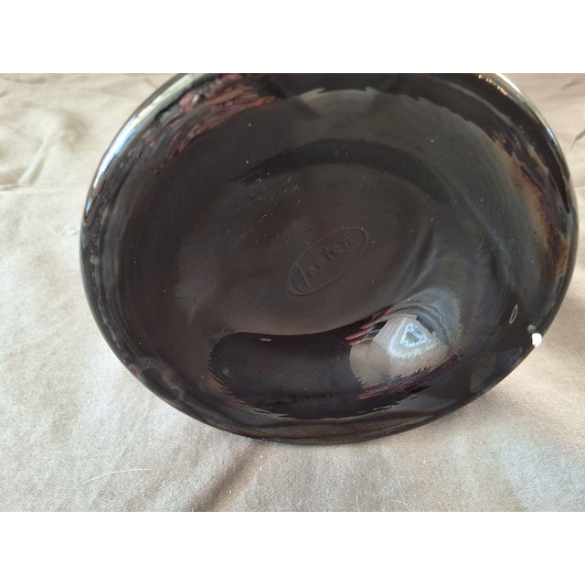 1970s Fenton Glass Amethyst Carnival Checked Pattern Vase For Sale In Palm Springs - Image 6 of 7