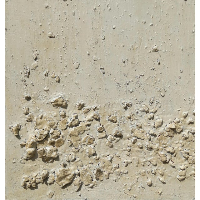 24" X 28" 'California Beach' #2 - Natural Palette Abstract Relief Seascape / Seaside / Marine Oil Painting / Earth Tones/ Pacific Ocean For Sale - Image 4 of 13