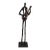 Vintage Giacometti-Style Brutalist Bronze Guitarist Sculpture 25" Tall, EUC For Sale
