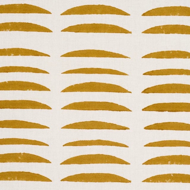 Contemporary SAMPLE - Schumacher X Hadiya Williams Parable Hand Block Fabric In Ginger For Sale - Image 3 of 4