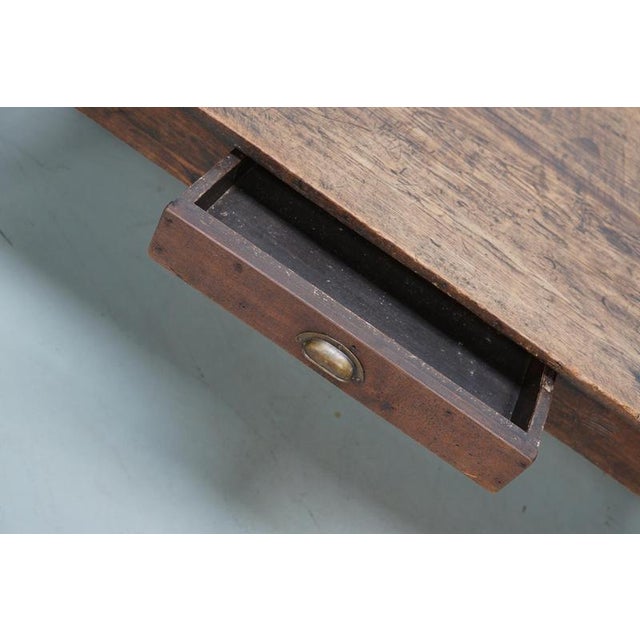 Antique Early 20th Century Dutch Rustic Oak Farmhouse Dining Table For Sale - Image 6 of 18
