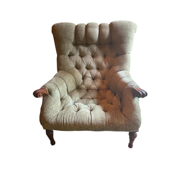 Stickley Stickley Leopold Upholstered Chair and Ottoman Matching Set For Sale - Image 4 of 13
