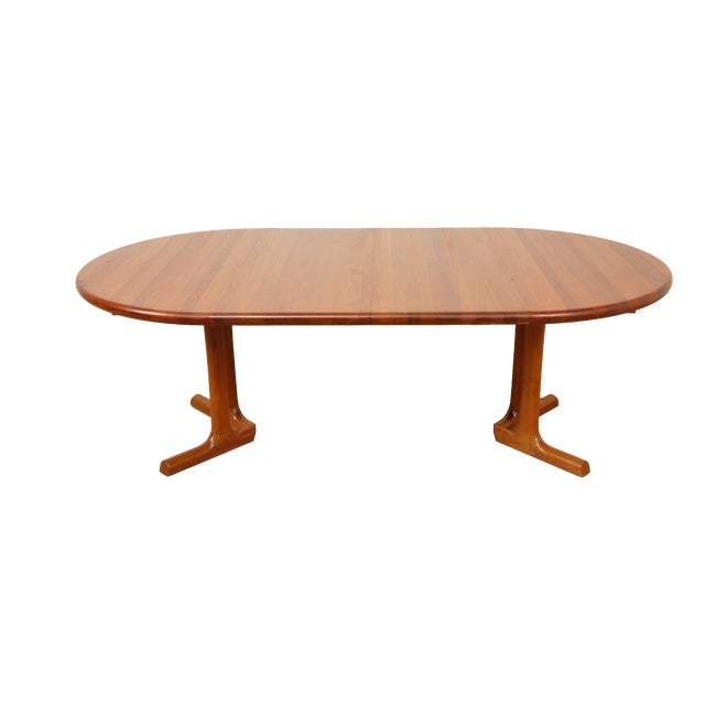Vintage Extendable Teak Dining Table attributed to Dyrlund, 1960s For Sale