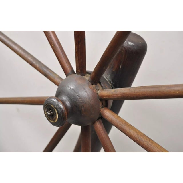 Antique American Primitive Colonial Wooden Country Spinning Wheel ...