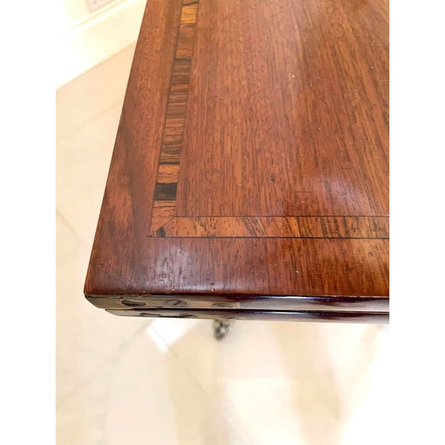 Wood Antique Regency Mahogany Inlaid Console Table, 1820 For Sale - Image 7 of 11
