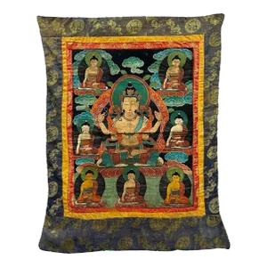 19th Century Antique Tibetan Hand Painted Buddhist Thangka