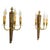 Louis XVI Triple Sconces in Brass and Iroko, 1960s, Set of 2 For Sale - Image 13 of 13
