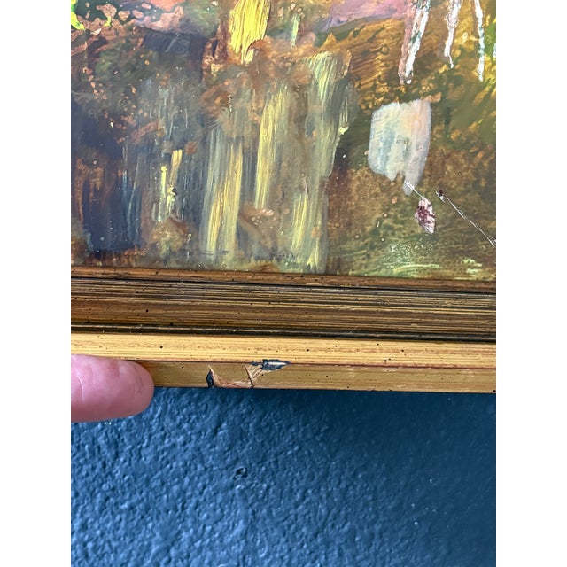 Mid-Century Modern Floral Abstract Acrylic on Board For Sale - Image 14 of 18