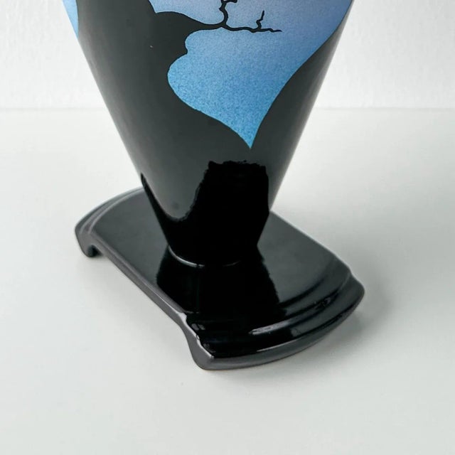Postmodern Lynne Rachel Goldstein Lightening Glazed Vase For Sale - Image 4 of 12