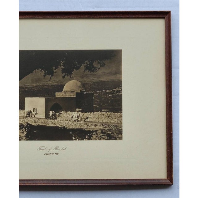 Wood 1910s "The Tomb of Rachel, Jerusalem" Photogravure by Yaacov Ben Dov, Framed For Sale - Image 7 of 12